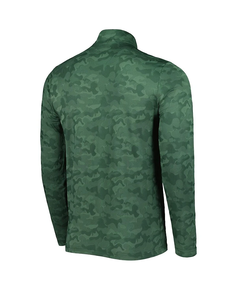 Men's Antigua Green Bay Packers Brigade Quarter-Zip Sweatshirt