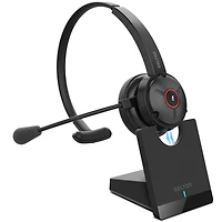 Delton 50X Noise Canceling Bluetooth Computer Headset with Charging Dock, Wireless headset for Laptop/Pc/iMac/Tablet/Smartphones, Compatible with Ms T