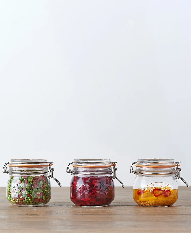 Kilner Round Clip Top Jar 17 oz, Set of 6