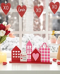 Glitzhome 16" L Valentine's House Wooden Table Decor
