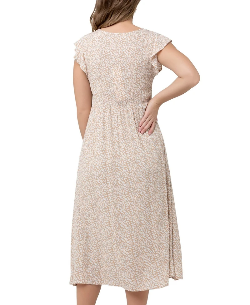 Ripe Maternity Erika Shirred Midi Dress