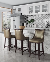 Manhattan Comfort Emperor Leatherette Upholstered Barstool