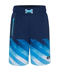 Rokka&Rolla Boys 4-Way Stretch Quick Dry Board Shorts Swim Trunks with Mesh Lining UPF50