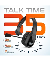 Delton Wireless Computer Headset with Usb Dongle, Trucker Bluetooth Headset with Noise Canceling Mic, 35Hrs talk time, Wireless Headset for Computer,