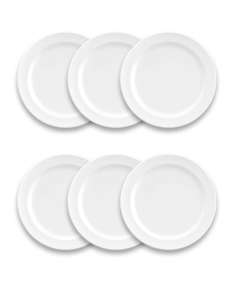 Abode Homewares Melamine Edge Matte Salad Plates, Set of 6