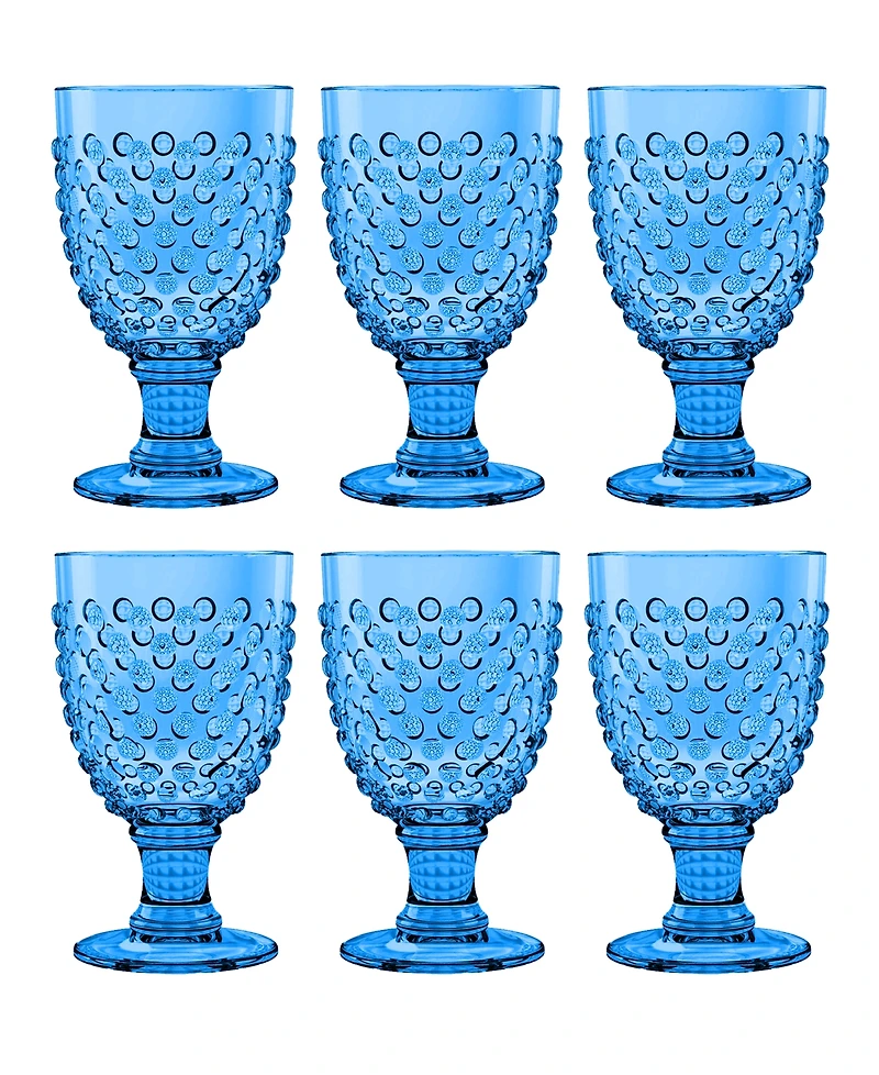 Abode Homewares Hobnail Goblet Set of 6