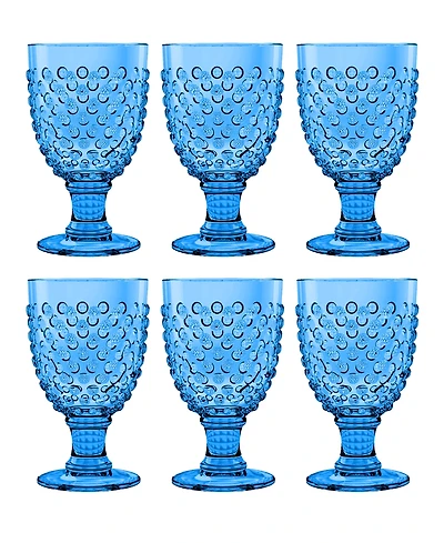 Abode Homewares Hobnail Goblet Set of 6