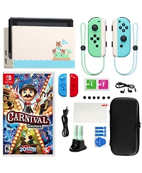 Nintendo Switch Animal Crossing: New Horizon Limited Edition Console with Carnival Games & Accessories