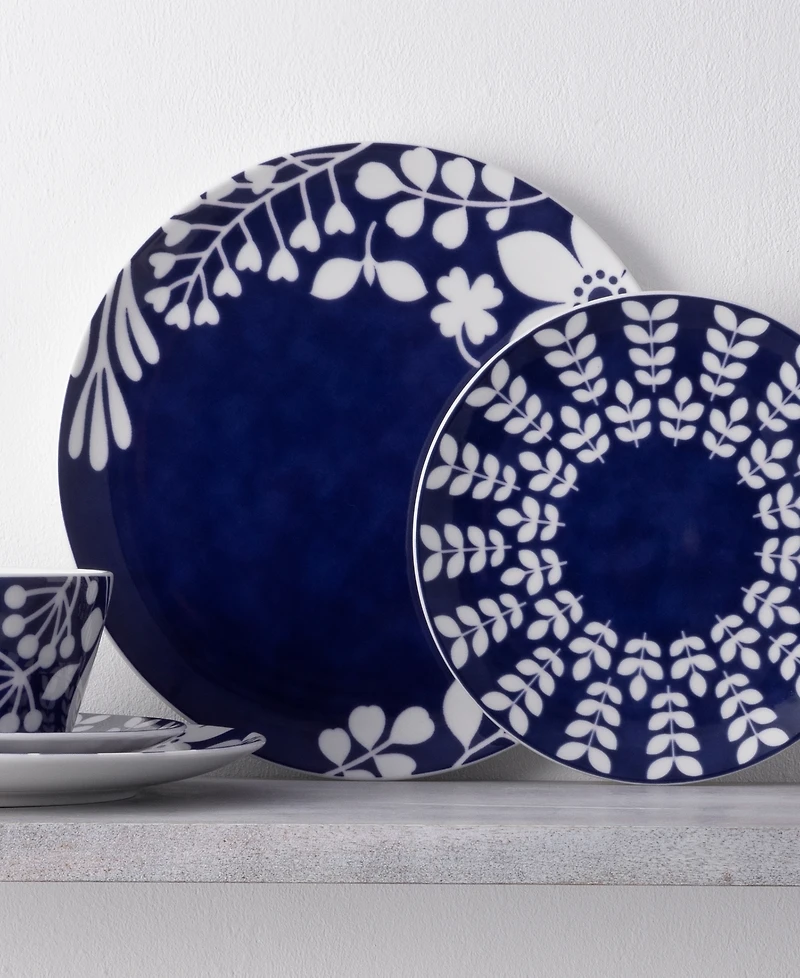 Noritake Bluefjord Set of 4 Dinner Plates