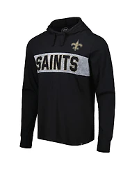 Men's '47 Brand Black New Orleans Saints Field Franklin Pullover Hoodie