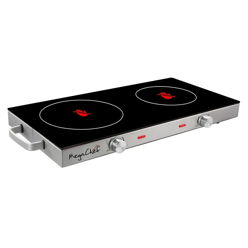 MegaChef 1700 Watt Ceramic Infrared Double Electric Cooktop