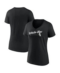 Women's Fanatics Black Chicago White Sox One and Only V-Neck T-shirt
