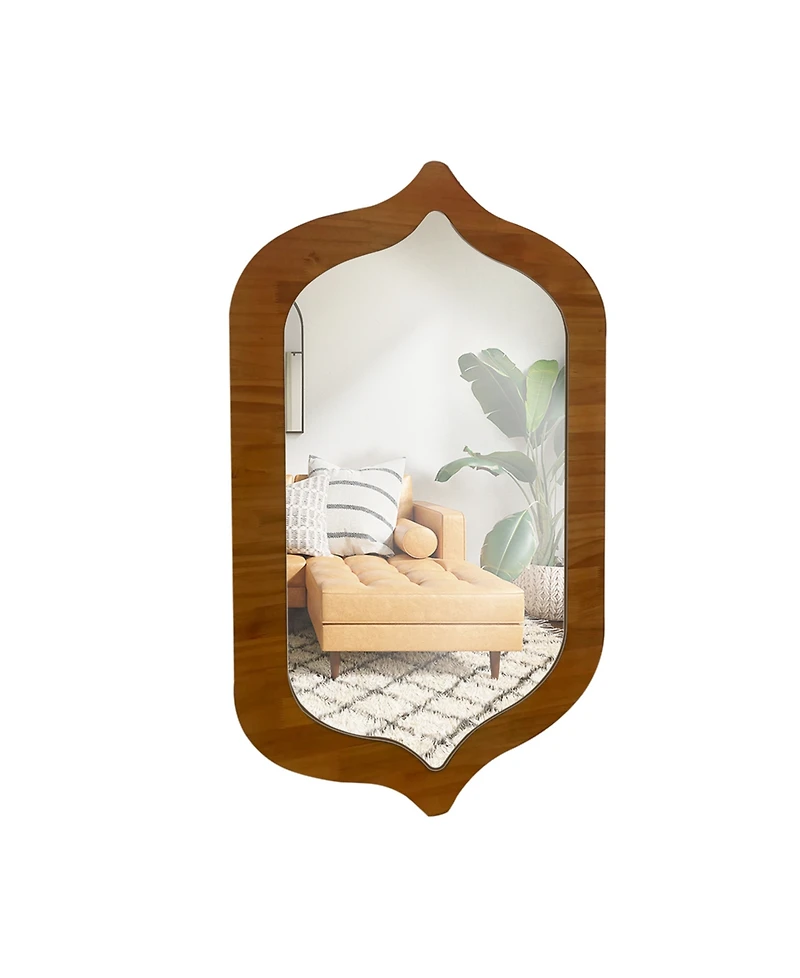 Asymmetrical Wood Mirror, 25" x 41"