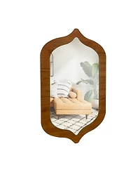 Asymmetrical Wood Mirror, 25" x 41"