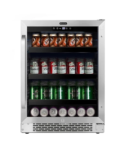 Whynter 24 inch Built-In 140 Can Undercounter Stainless Steel Beverage Refrigerator