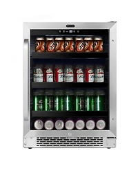 Whynter 24 inch Built-In 140 Can Undercounter Stainless Steel Beverage Refrigerator