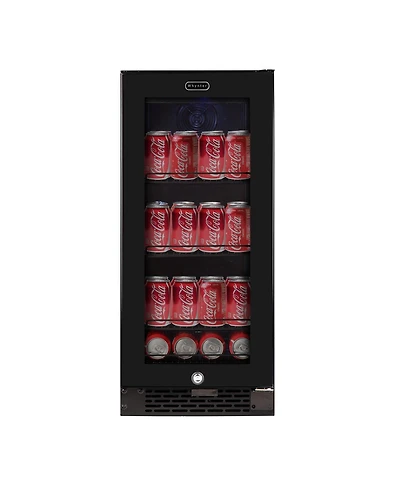 Whynter Built-in Black Glass 80-can capacity 3.4 cu ft. Beverage Refrigerator
