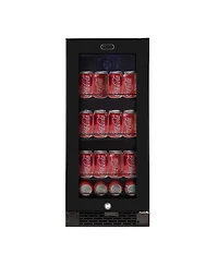 Whynter Built-in Black Glass 80-can capacity 3.4 cu ft. Beverage Refrigerator