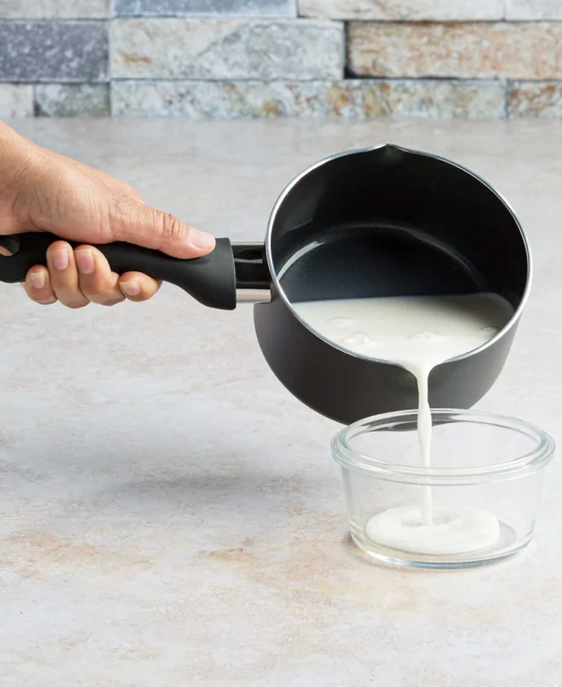 Ecolution Aluminum 1 Quart Evolve Non-Stick Saucepan with Pouring Spouts