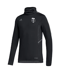 Men's adidas Black Portland Timbers Cold.rdy Raglan Warmup Pullover Jacket