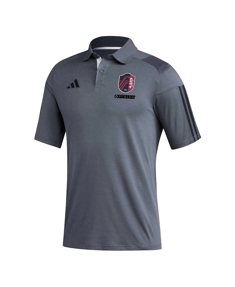 Men's adidas Gray St. Louis City Sc 2023 On-Field Training Polo Shirt