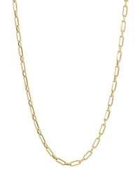 Children's Paperclip Link 13" Chain Necklace in 14k Gold
