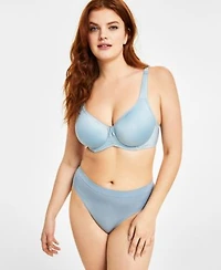 Wacoal Womens Basic Beauty Underwire T Shirt Bra B Smooth High Cut Brief Underwear