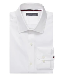 Tommy Hilfiger Men's Th Flex Slim Fit Wrinkle Free Stretch Twill Dress Shirt