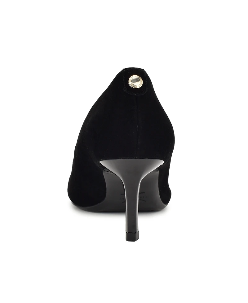 Nine West Women's Kuna 9X9 Kitten Heel Pointy Toe Dress Pumps