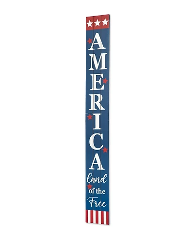 Glitzhome 60" H Wooden Patriotic, Americana Porch Sign
