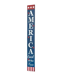 Glitzhome 60" H Wooden Patriotic, Americana Porch Sign