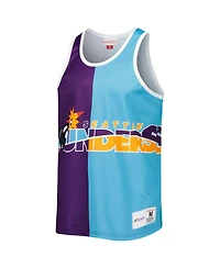 Men's Mitchell & Ness Purple, Blue Seattle Sounders Fc Sublimated Split Logo Tank Top