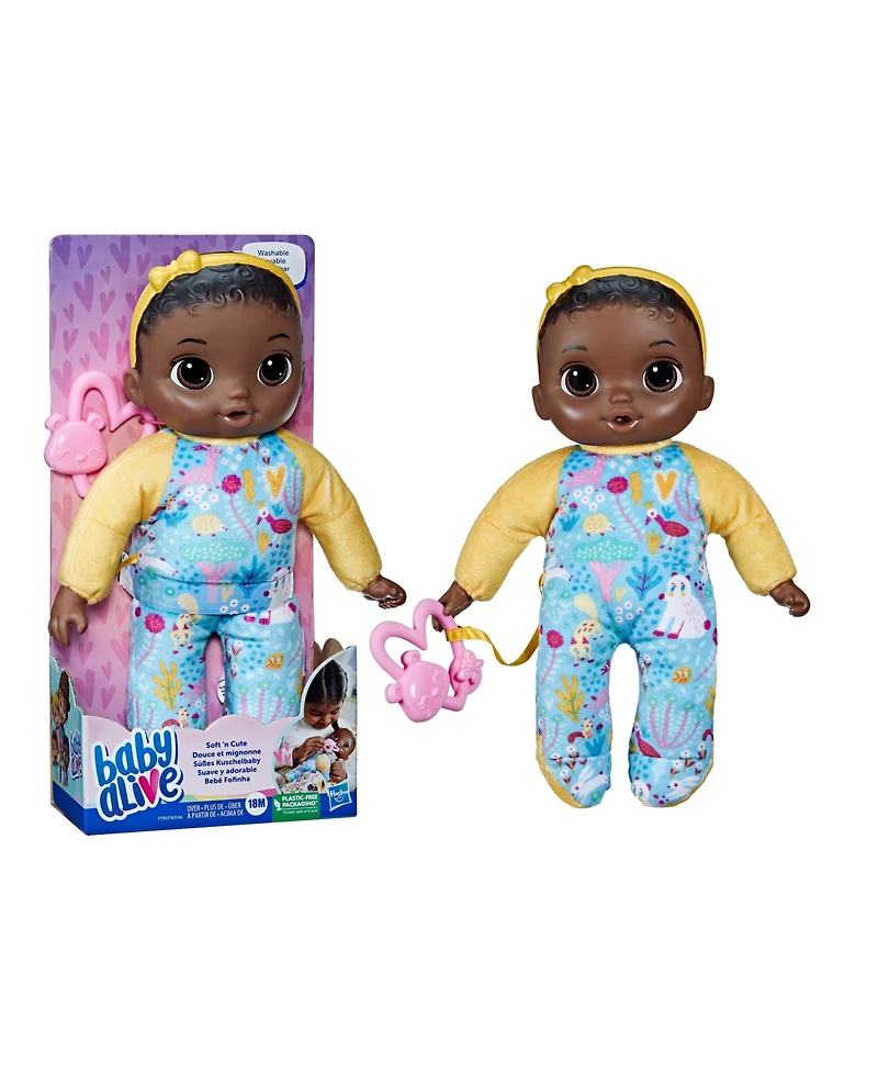 Baby Alive Soften Cute Doll, Black Hair