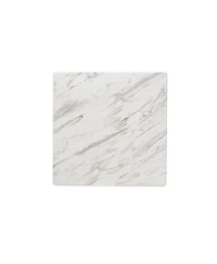 Baxton Studio Kaylee Mid-Century Modern Transitional 31.5" Finished Wood Dining Table with Faux Marble Tabletop