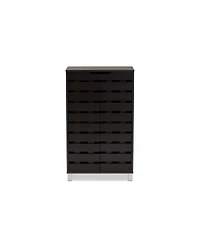 Baxton Studio Ernest Modern and Contemporary 38.4" Finished Wood 2-Door Shoe Storage Cabinet