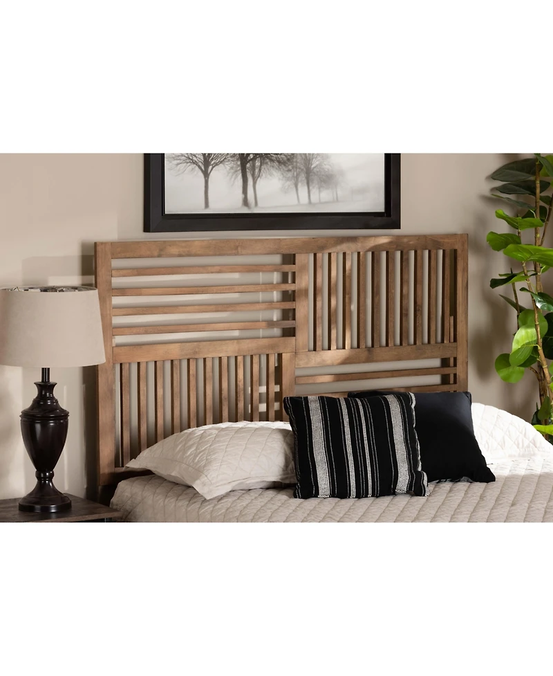 Baxton Studio Adler Modern and Contemporary Transitional Queen Size Finished Wood Headboard
