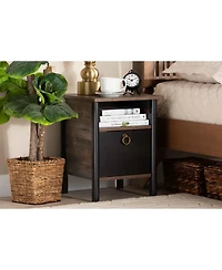 Baxton Studio Vaughan Modern and Contemporary 19.5" Two-Tone and Finished Wood Nightstand
