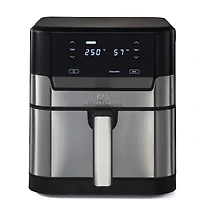 Uber Appliance Air fryer Xl Premium - 7 Quart Stainless Steel - Pfoa/Ptfe Free Ceramic non stick