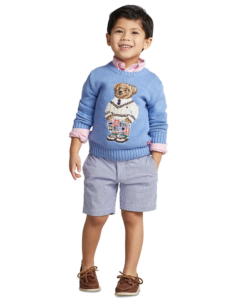 Polo Ralph Lauren Toddler and Little Boys Stretch Seersucker Shorts