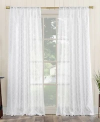 No. 918 Tina Geometric Clipped Semi Sheer Rod Pocket Curtain Collection