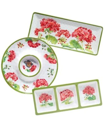 Certified Geraniums Melamine Dinnerware Collection