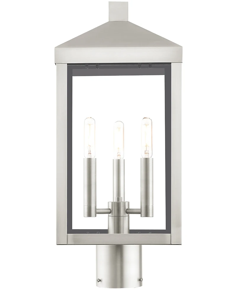 Livex Nyack 3 Light Outdoor Post Top Lantern
