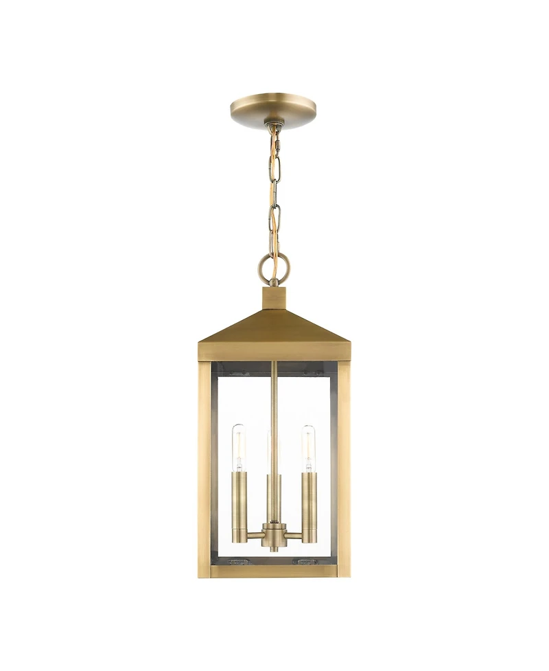 Livex Nyack 3 Light Outdoor Pendant Lantern