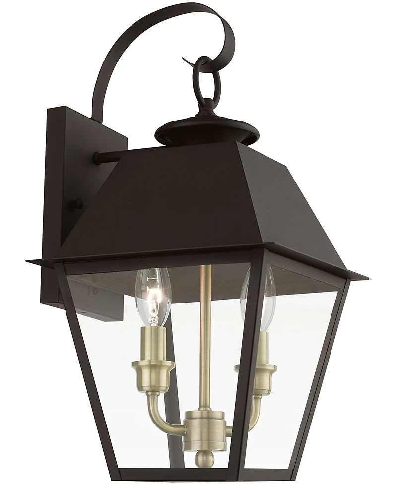 Livex Wentworth 2 Light Outdoor Medium Wall Lantern