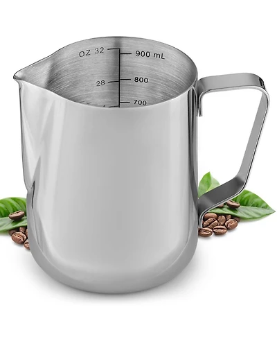 Frothing Pitcher Milk Frother Cup - Easy to Read Measurements