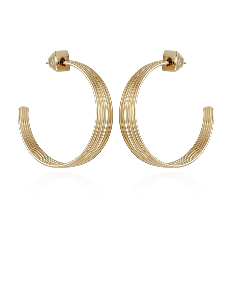 Vince Camuto Gold-Tone Open Stacked Hoop Earrings