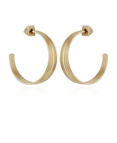 Vince Camuto Gold-Tone Open Stacked Hoop Earrings