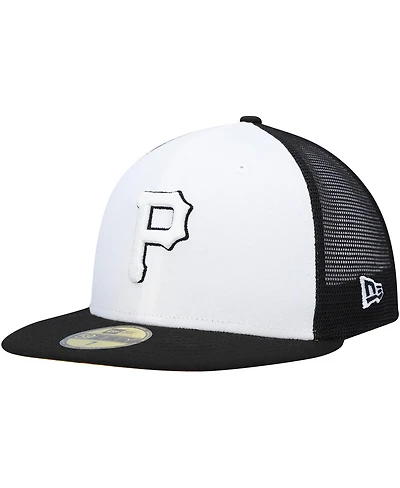 Men's New Era White, Black Pittsburgh Pirates 2023 On-Field Batting Practice 59FIFTY Fitted Hat
