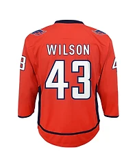 Big Boys and Girls Tom Wilson Red Washington Capitals Home Replica Player Jersey
