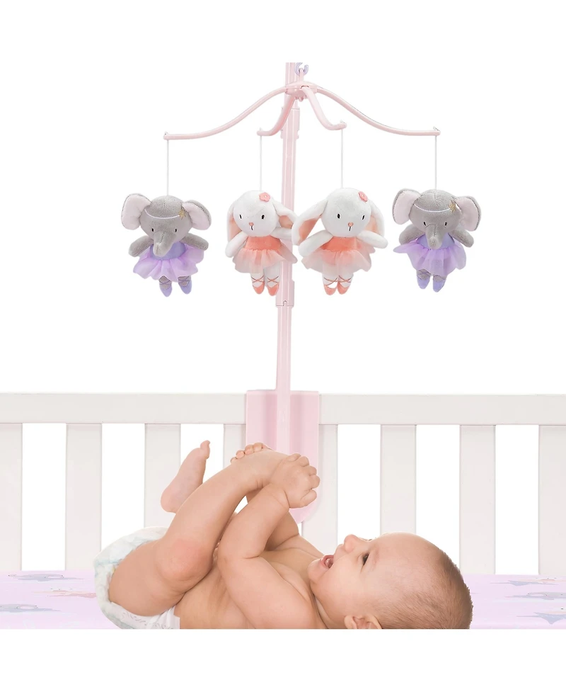 Bedtime Originals Tiny Dancer Ballet Animals Musical Baby Crib Mobile Soother Toy
